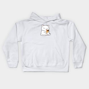 Chubby Cat Chocolate Ice Cream Kids Hoodie